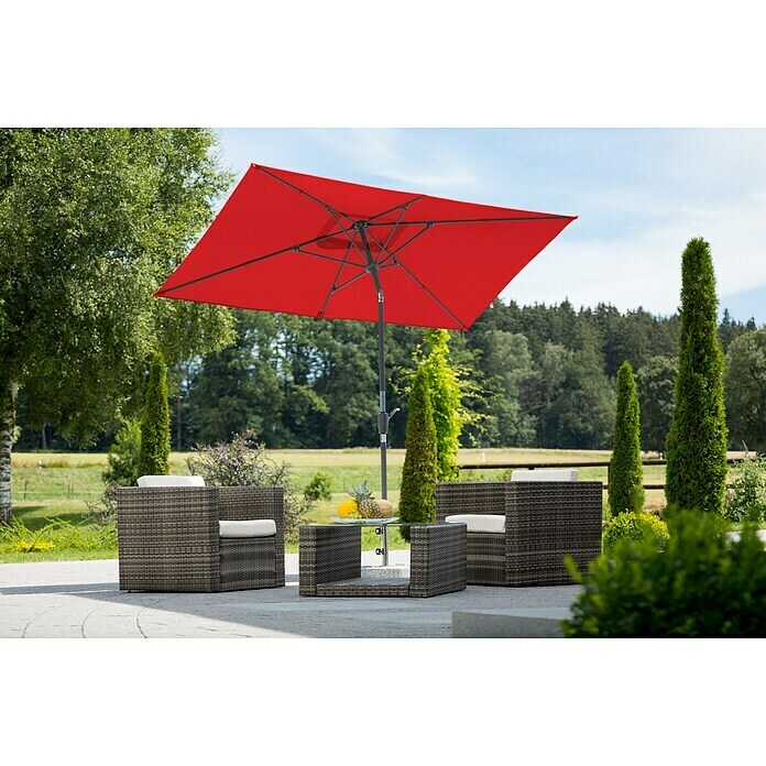 Schneider Classic Marktschirm Tunis (Rot, L x B: 270 x 150 cm) | BAUHAUS