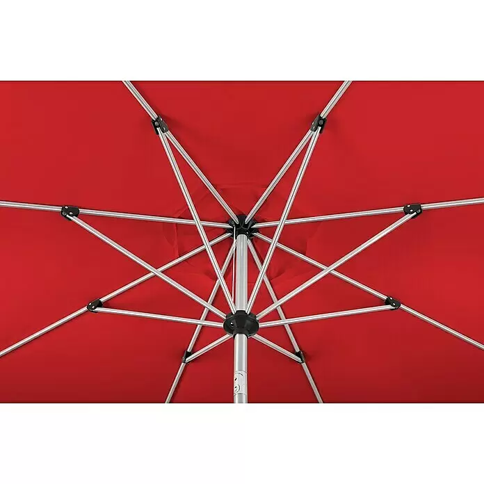 Schneider Classic Marktschirm rund Venedig - Rot, Durchmesser Bespannung: 270 cm - Detailaufnahme