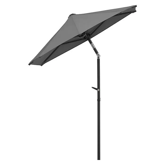 Schneider Classic Balkonschirm Salerno mezza - Anthrazit, Bespannungsmaß (L x B): 150 x 150 cm - Grauer Sonnenschirm, gekippt für verstellbaren Schatten. Ideal für draußen.