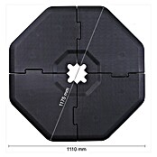 Schneider Beschwerplatte für Ampelschirme (L x B x H: 111 x 111 x 12 cm, Grau, Kunststoff, 4 -tlg.) | BAUHAUS