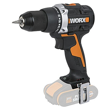 Worx PowerShare 20V Akku-Bohrschrauber WX102.9 (20 V, Ohne Akku, Li-Ionen, 60 Nm)
