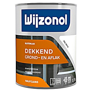 Wijzonol Kleurlak Dekkend Halfglans Ral 9010 Wit (Zuiverwit, Zijdeglans, 750 ml)