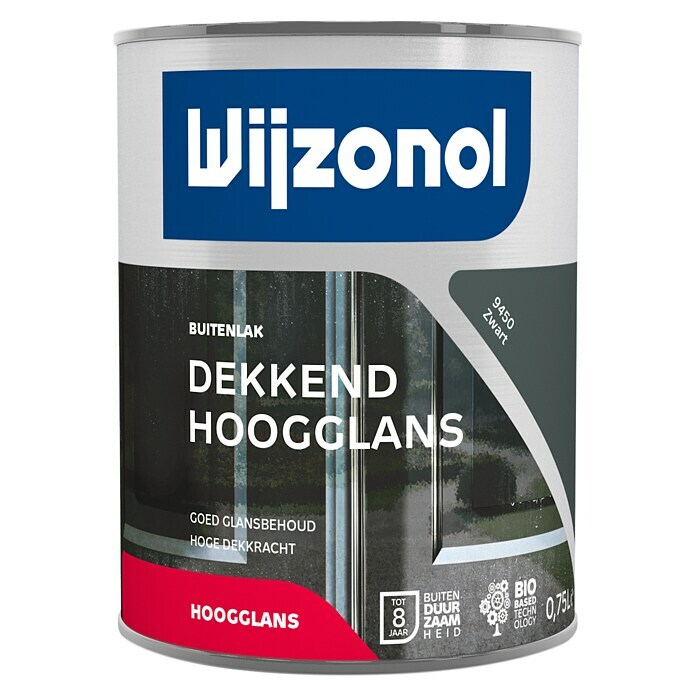 Wijzonol Kleurlak Dekkend Hoogglans 9450 Zwart (Zwart, Hoogglans) | BAUHAUS
