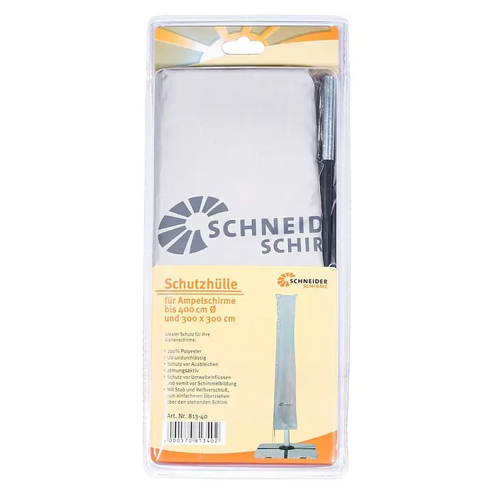 Schneider Schirm-Schutzhülle - Kunststoff, Passend für: Ampelschirme bis 400cm Ø und 300 x 300 cm - Verpackte Schutzhülle für Ampelschirme bis 400 cm Ø und 300 x 300 cm von Schneider Schirme, idealer Schutz für Gartenschirme.