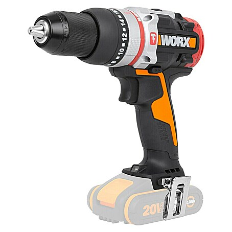 Worx PowerShare 20V Akku-Schlagbohrschrauber SlammerDrill WX354.9 (20 V, Ohne Akku, 2 Ah, 60 Nm, Li-Ionen)