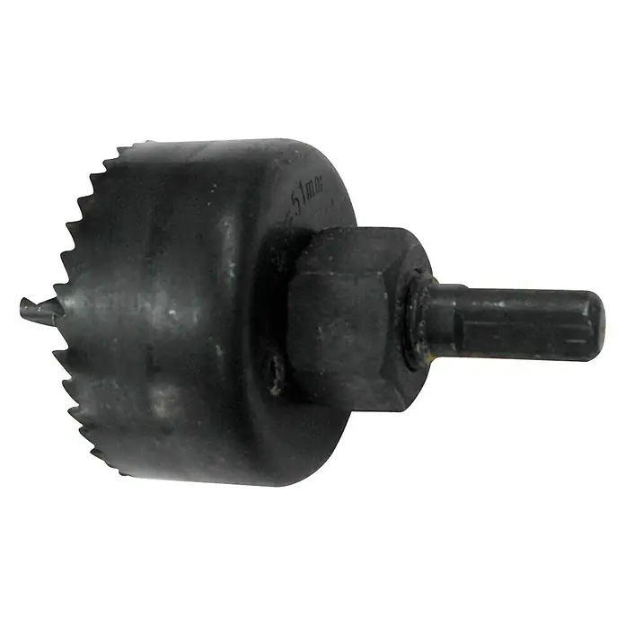 Connex Broca de taladro - 5 pzs. - En la imagen se muestra una broca de sierra de corona de 51 mm, ideal para crear agujeros precisos en diversos materiales. Una herramienta robusta para profesionales y aficionados.