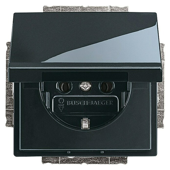 Busch-Jaeger Future Linear Klappdeckelsteckdose 20 EUK-81 (Anthrazit, 16 A, IP20) | BAUHAUS