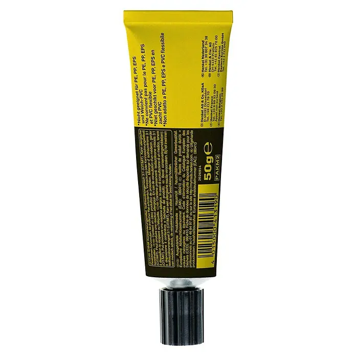 Pattex Alleskleber Multi - 50 g, Flüssig, Gebrauchsfertig - Nahaufnahme einer Tube Pattex Kleber.