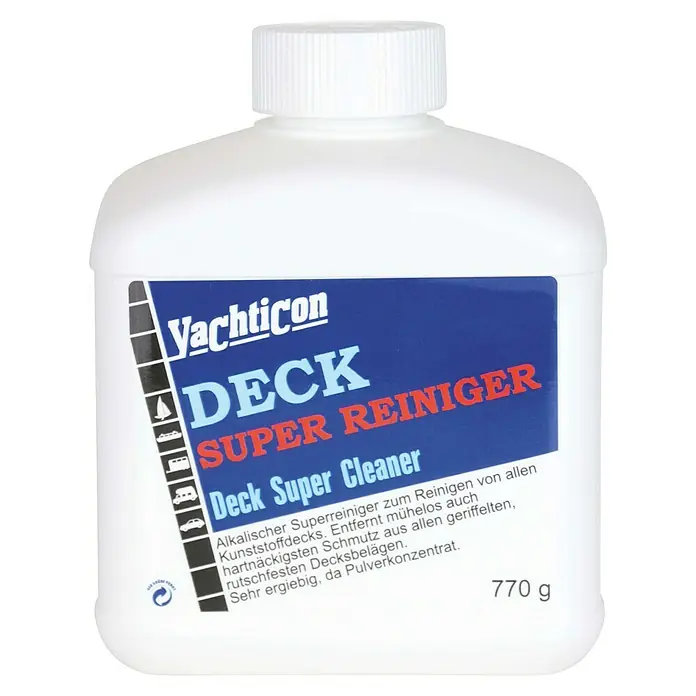 Yachticon Deck-Reiniger Super - Pulver, 770 g - Bild eines Yachticon Deck Super Reiniger, ein alkalischer Superreiniger für Kunststoffdecks, der hartnäckigen Schmutz mühelos entfernt.