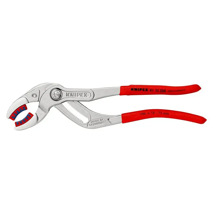 Knipex Wasserpumpenzange SpeedGrip - Länge: 250 mm, Verchromt - Die KNIPEX 81 13 250 Zangenschlüssel mit Schonbacken, ideal zum Greifen, Halten, Pressen und Biegen. Vielseitig und schonend.