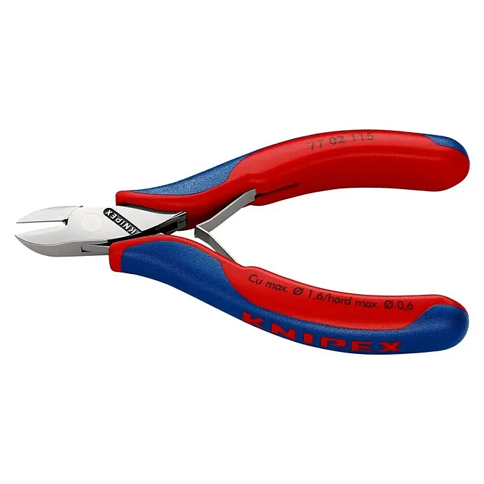 Knipex Seitenschneider - Länge: 11,5 cm, Härte Schneide: 60 HRC, Ölgehärtet - Seitenschneider von Knipex mit zweifarbigen Griffen für präzises Schneiden in Elektronik und Mechanik. Ideal für feine Drähte.