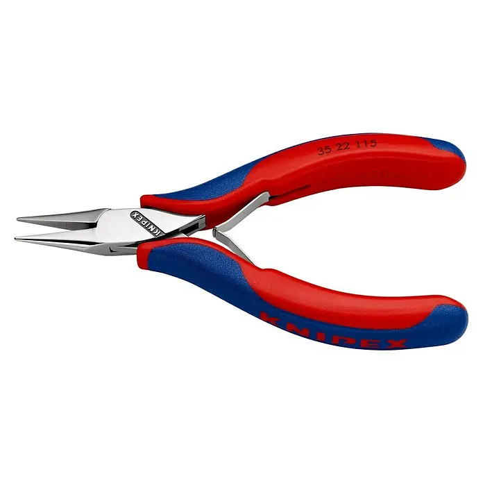 Knipex Flachrundzange - Länge: 11,5 cm, Backenform: Flachrund - Präzisions-Elektronikzange von Knipex, ideal für feine Greif-, Biege- und Schneidarbeiten in der Elektronik und Feinmechanik.