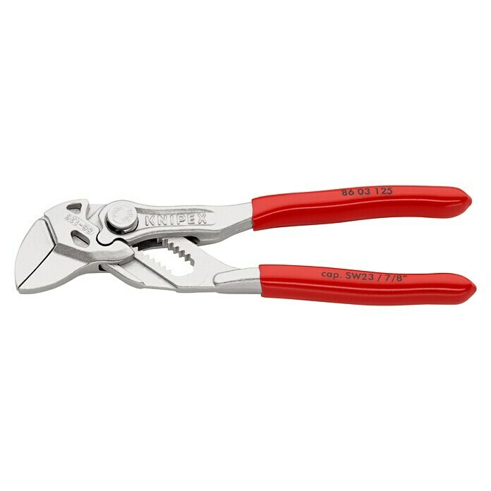 Knipex ZangenschlüsselLänge: 125 mm, Greifkapazität Muttern: 23 mm, Material Griff: Kunststoff überzogen Left Side View