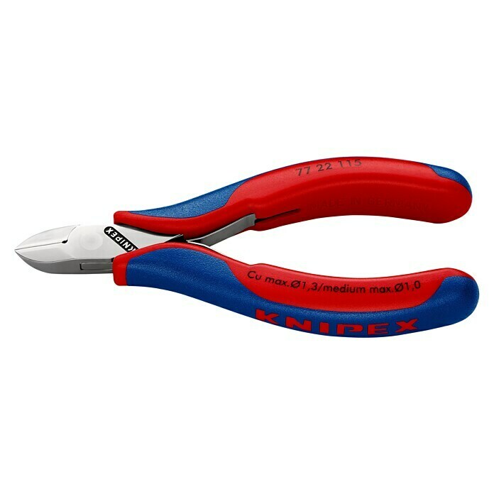 Knipex Seitenschneider (Länge: 115 mm, Material Griff: Mehrkomponenten-Hülle, Rund, Ausführung Kopf: Ohne Facette)