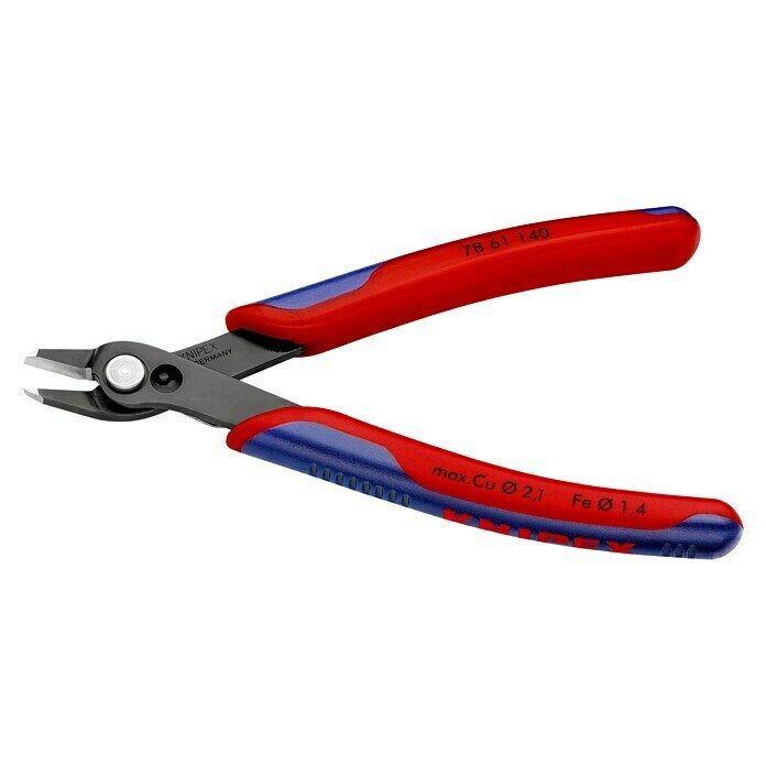 Knipex SeitenschneiderLänge: 140 mm, Material Griff: Mehrkomponenten-Hülle, Ausführung Kopf: Brüniert Left Side View