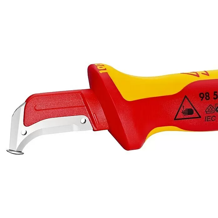 Knipex Kabelabmantelungsmesser - Klingenlänge: 38 mm, Gleitschuh - Detailaufnahme