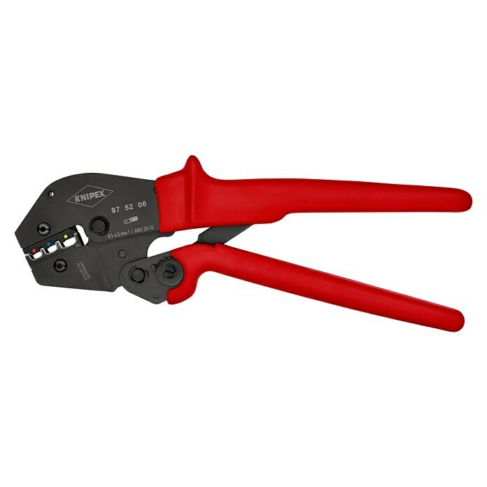 Knipex Crimp-HebelzangeGeeignet für: Isolierte Kabelschuhe und Steckverbinder von 0,5 - 6,0 mm², Länge: 250 mm Left Side View