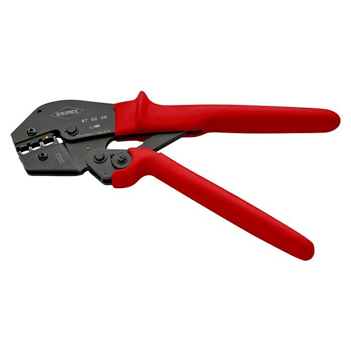 Knipex Crimp-HebelzangeGeeignet für: Isolierte Kabelschuhe und Steckverbinder von 0,5 - 6,0 mm², Länge: 250 mm Left Side View