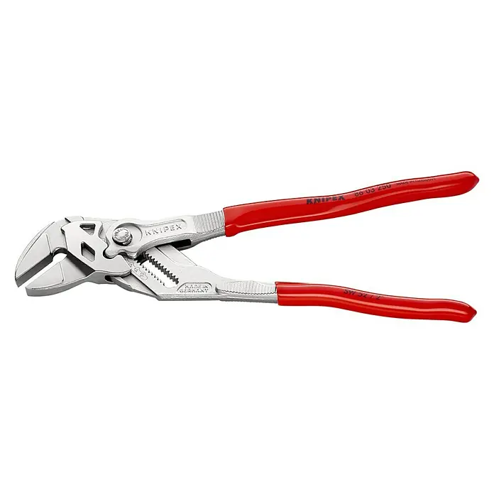 Knipex Wasserpumpenzange - Länge: 250 mm, Verchromt - KNIPEX Cobra Wasserpumpenzange mit roten Griffen. Robuste Zange für vielfältige Greifarbeiten, ideal für Handwerker und Heimwerker.