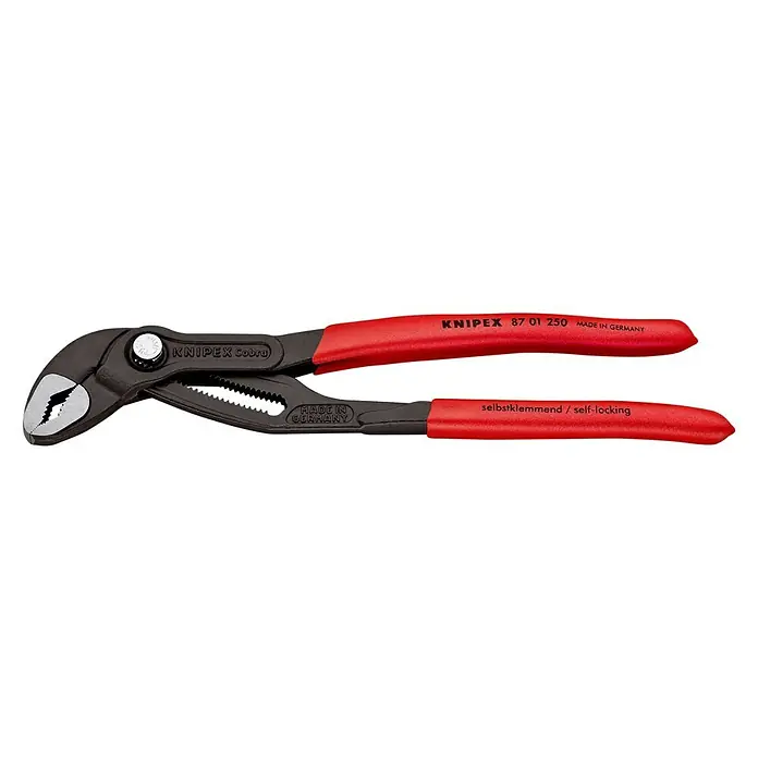 Knipex Wasserpumpenzange Cobra - Länge: 250 mm - Die KNIPEX Cobra Wasserpumpenzange ist ein hochwertiges Werkzeug für den professionellen Einsatz mit selbstklemmender Funktion.