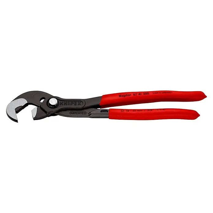 Knipex Schraubzange - Länge: 25 cm - Die Knipex Raptor Rohrzange: Vielseitiges Werkzeug zum Greifen, Festziehen und Lösen von Schraubverbindungen bis 32 mm.