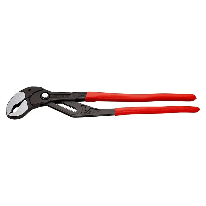 Knipex Wasserpumpenzange Cobra XXL - Max. Backenöffnung: 120 mm, Länge: 560 mm, Rot - Wasserpumpenzange von Knipex mit verstellbarem Gelenk und roten Griffen für den professionellen Einsatz.