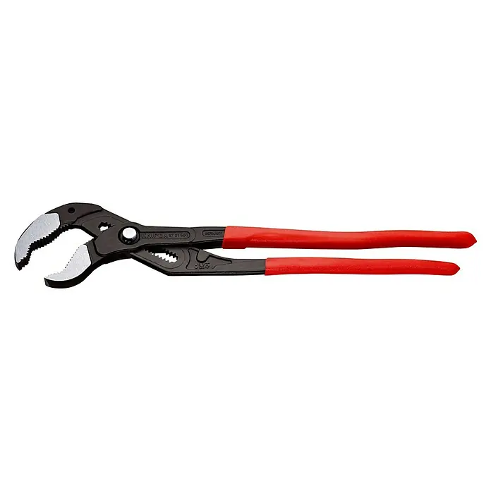 Knipex Wasserpumpenzange Cobra XXL - Max. Backenöffnung: 120 mm, Länge: 560 mm, Rot - Die Knipex Zange 87 01 560, ein robustes Werkzeug mit roten Griffen, ideal für vielfältige Anwendungen im Handwerk.