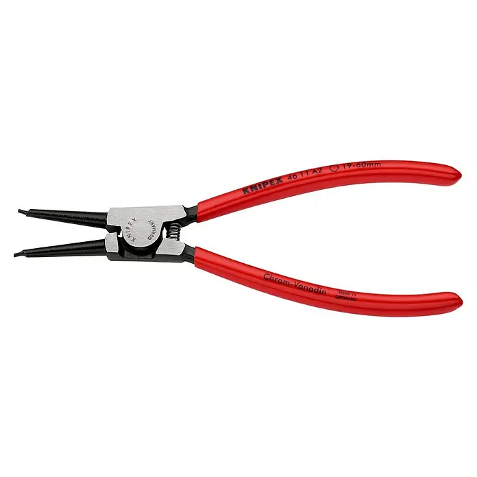 Knipex Zangen-Set - Länge: 18 cm - KNIPEX 46 11 A2 Sicherungsringzange für Innenringe in Bohrungen mit einer Kapazität von 19-60mm. Hochwertiges Werkzeug, hergestellt in Deutschland.