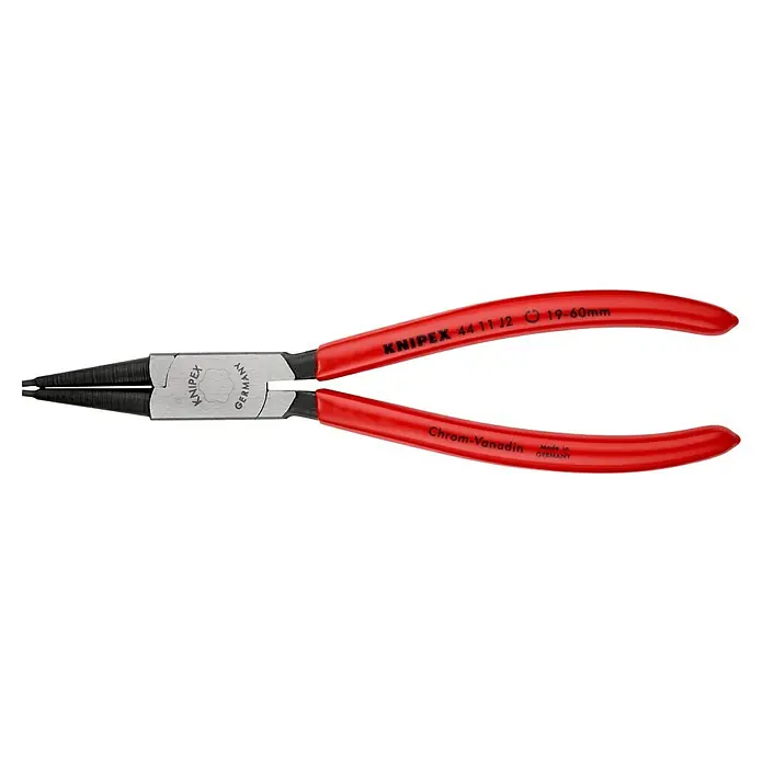 Knipex Sicherungsringzange - Länge: 18 cm, Passend für: Sicherungsringe in Bohrungen Ø 8 - 140 mm - Knipex 44 11 J2 Sprengringzange für Innenringe in Bohrungen von 19-60mm. Das Werkzeug zum Installieren und Entfernen von Sprengringen.