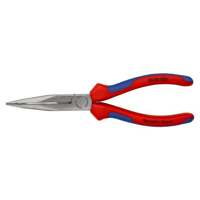 Knipex FlachrundzangeUm 40° gewinkelt, Länge: 200 mm, Poliert Left Side View