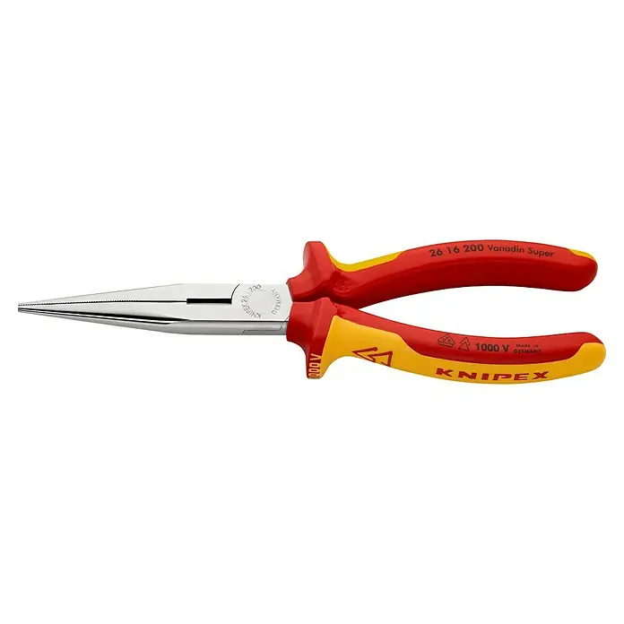 Knipex Telefonzange - Länge: 20 cm, Gerade - Spitzzange von Knipex, isoliert bis 1000V, für präzise Arbeiten in der Elektrotechnik und Elektronik. Hochwertiges Werkzeug für Profis.