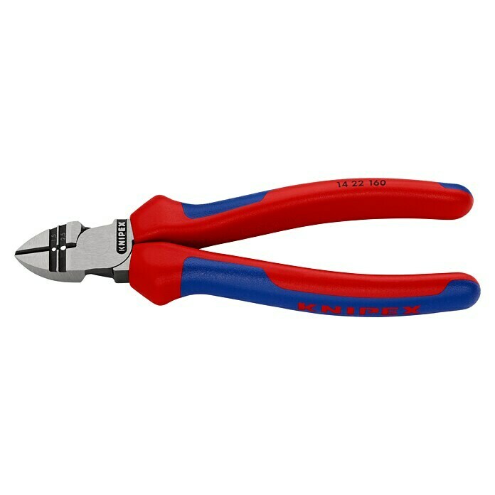 Knipex Abisolier-SeitenschneiderLänge: 160 mm, Material Griff: Mehrkomponenten-Hülle Left Side View