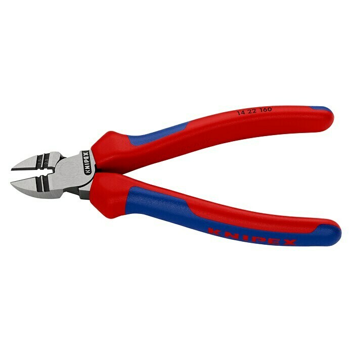 Knipex Abisolier-SeitenschneiderLänge: 160 mm, Material Griff: Mehrkomponenten-Hülle Left Side View