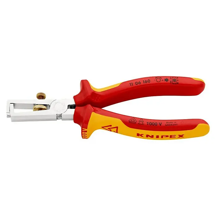 Knipex Abisolierzange VDE - Länge: 16 cm - Hochwertige Knipex Abisolierzange für präzises und sicheres Arbeiten. Ideal für Elektriker und Heimwerker, Made in Germany.