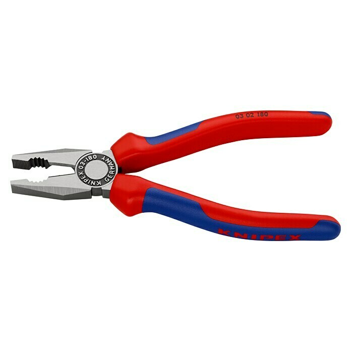 Knipex KombizangeLänge: 180 mm, Gehärtete Schneiden, Poliert Left Side View