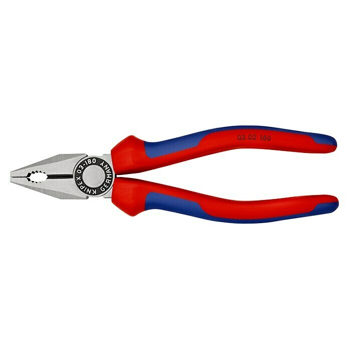 Knipex KombizangeLänge: 180 mm, Gehärtete Schneiden, Poliert Left Side View