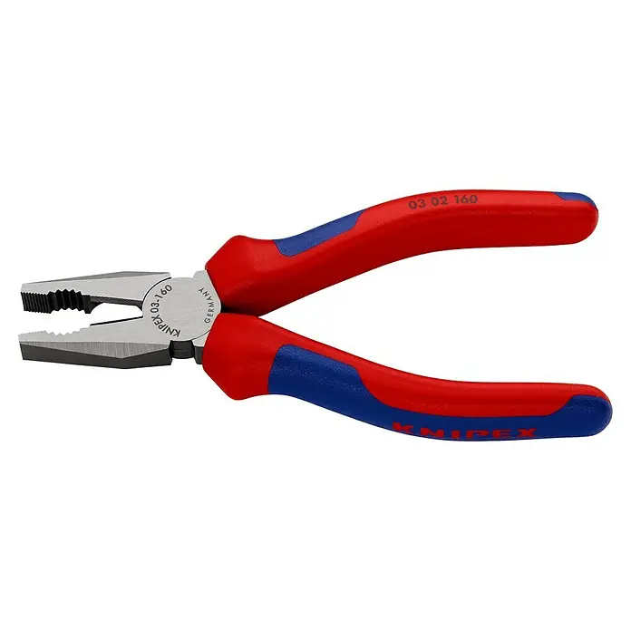 Knipex Kombizange - Länge: 16 cm, Gehärtete Schneiden, Poliert - Knipex Kombinationszange 03 02 160: Eine robuste Zange für vielfältige Greif-, Schneid- & Biegearbeiten. Ideal für Profis im Handwerk.