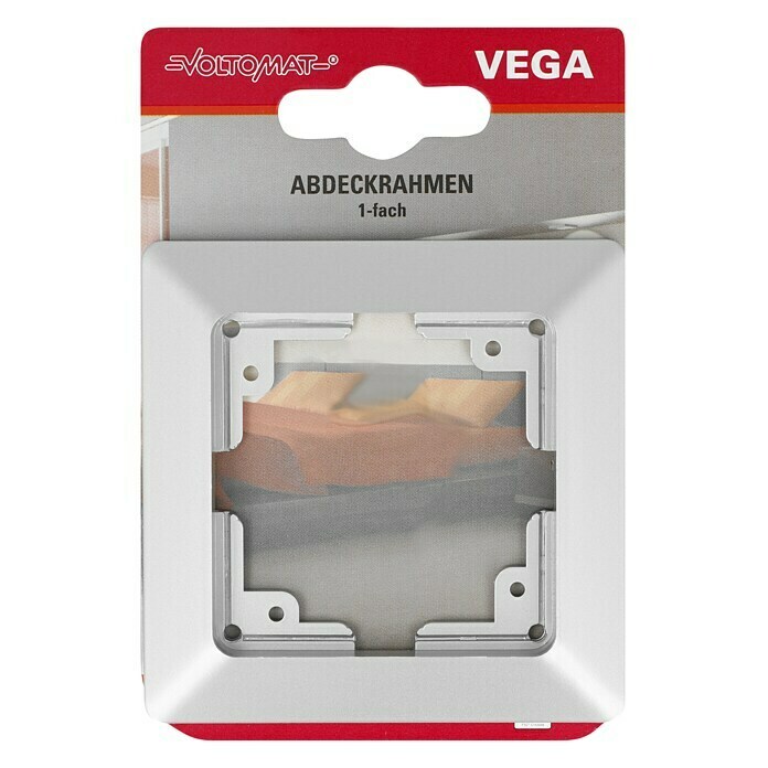 Voltomat VEGA Abdeckrahmen (Silber, 1-fach, Kunststoff, Unterputz)