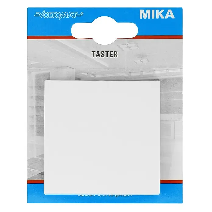 Voltomat MIKA Taster - Ultraweiß, Glänzend, Unterputzmontage, 10 A - VOLTOMAT MIKA Taster: Ein kompakter, weißer Taster von VOLTOMAT MIKA, ideal für vielfältige Anwendungen im Haushalt und Gewerbe.