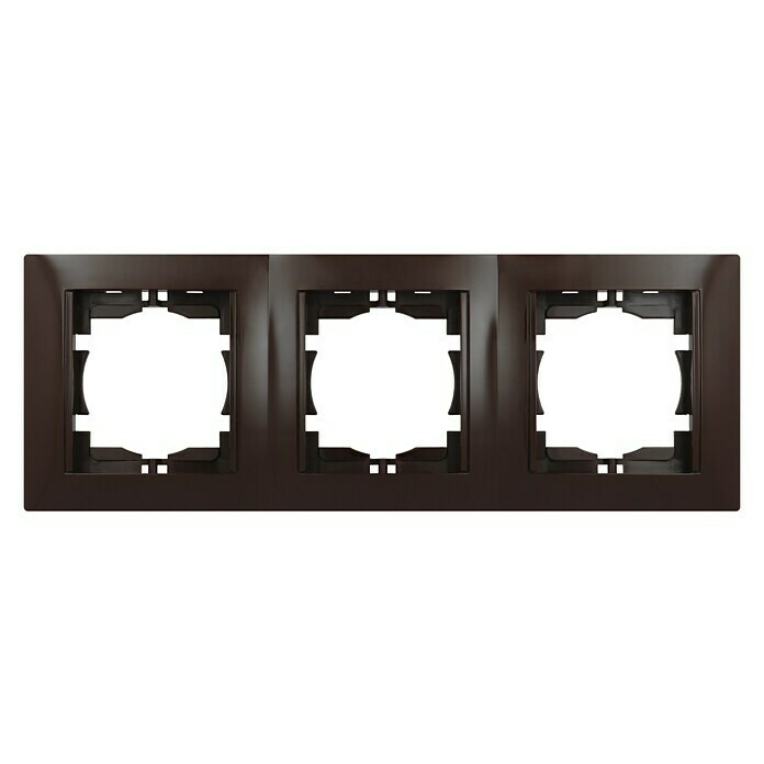 Voltomat DEA 100 Abdeckrahmen (Braun, 3-fach, Kunststoff, Unterputz, Senkrecht)