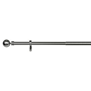 Komplettgarnitur Habito-Ball-Classic (Edelstahloptik, Länge Gardinenstange: 190 cm - 360 cm, Einläufig)