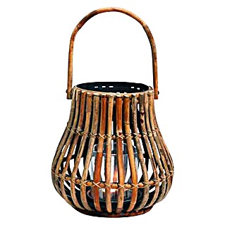 Van der Leeden Houten lantaarn (Bruin, Ø x h: 37 x 35 cm)