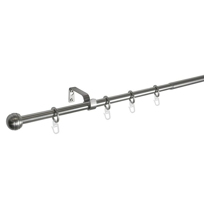 MDEKOR Dubbele Gordijnroede - 280 Cm - Plafondmontage, Roestvrijstaal Look, 16 Mm Diameter