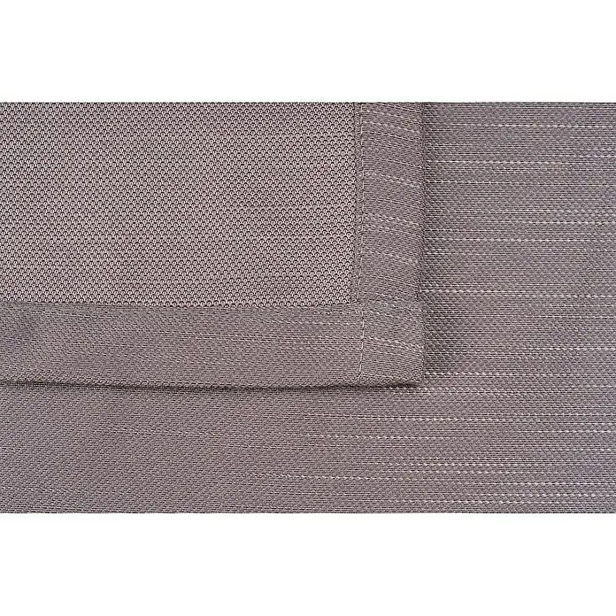 Schlaufenschal Leinen-Look - B x H: 135 x 300 cm, 100 % Polyester, Grau - Nahaufnahme eines strukturierten, gewebten Tischsets in einem gedämpften Lilaton, das Textur und subtile Eleganz zeigt.