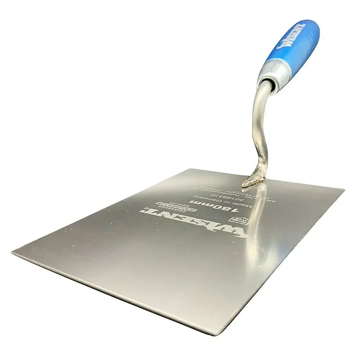 Wisent Maurerkelle - Länge: 180 mm, Edelstahl - Glättkelle von Wisent, 180mm, Made in Germany. Hochwertige Bauqualität für glatte Oberflächen beim Verputzen und Glätten von Oberflächen.