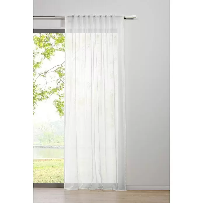 Schlaufenschal Transparent - B x H: 135 x 245 cm, 100 % Polyester, Weiß - Stimmungsaufnahme