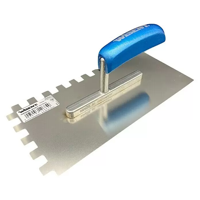 Wisent Glättkelle gezahntZahnung: 12 x 12 mm, Qualitätsstahl rostfrei