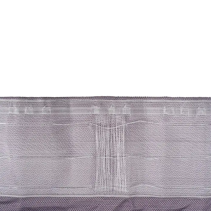 Schlaufenschal Leinen-Look - B x H: 135 x 300 cm, 100 % Polyester, Brombeere - Nahaufnahme von Gardinenband mit Kräuselband für die Befestigung von Vorhängen. Ideal für individuelle Fensterdekorationen.