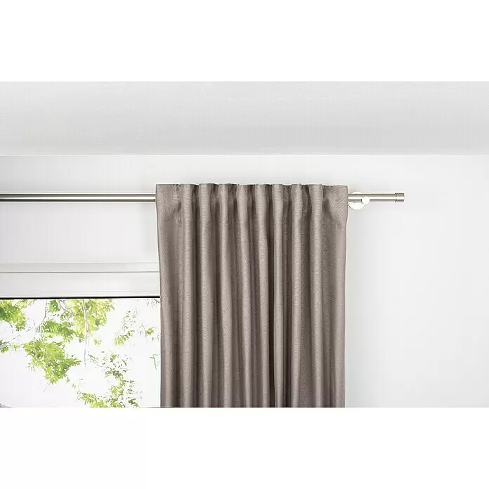 Schlaufenschal Leinen-Look - B x H: 135 x 245 cm, 100 % Polyester, Taupe - Stimmungsaufnahme