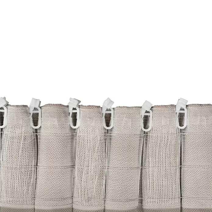 Schlaufenschal Leinen-Look - B x H: 135 x 245 cm, 100 % Polyester, Taupe - Detailaufnahme